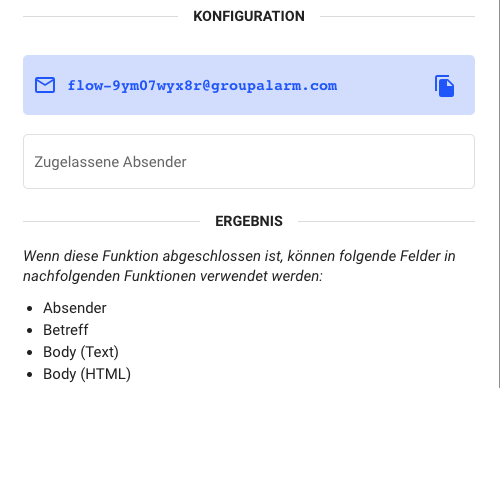 Alarm per Tag an Unterorganisationen